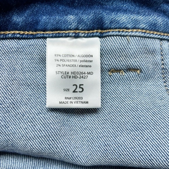 Hidden Happi Mid Rise Utility Pocket Flare Jeans Size 25 NWT - Picture 5 of 14